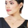 American Diamond Pendant Set With Chain For Girls and Women - Image 3