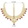 Gold Plated Kundan Pearl Maang Tikka Matha Patti Jewellery - Image 4