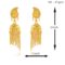 24Kt Micron 1 Gram Gold Traditional Jhalar Jhumka Earrings - Image 4