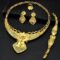24k Gold Plated Choker Jewellery Set with Earrings, Ring, Bracelet and Cubic Zirconia CZ Stones - Image 5