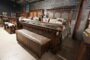 Carlota King hand hammered Copper turquoise distressed bedroom set - Image 2