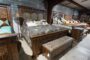 Carlota King hand hammered Copper turquoise distressed bedroom set