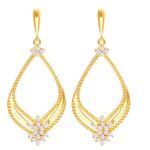 1 Gram Gold Plated 925 Silver Jewellery Earrings with CZ Stones