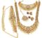 Gold plated artificial Wedding Bridal temple jewellery Necklace set with Mango design