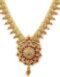 One Gram Micro Gold Plated Ruby Necklace