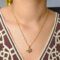 1 Gram Micro Gold Plated Heart Necklace Chain and Sleek Pendant Locket with Zircon Stones - Image 4
