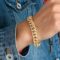 Gold Plated American Diamond Studded Charming Golden Bracelet For Men & Women - Image 2