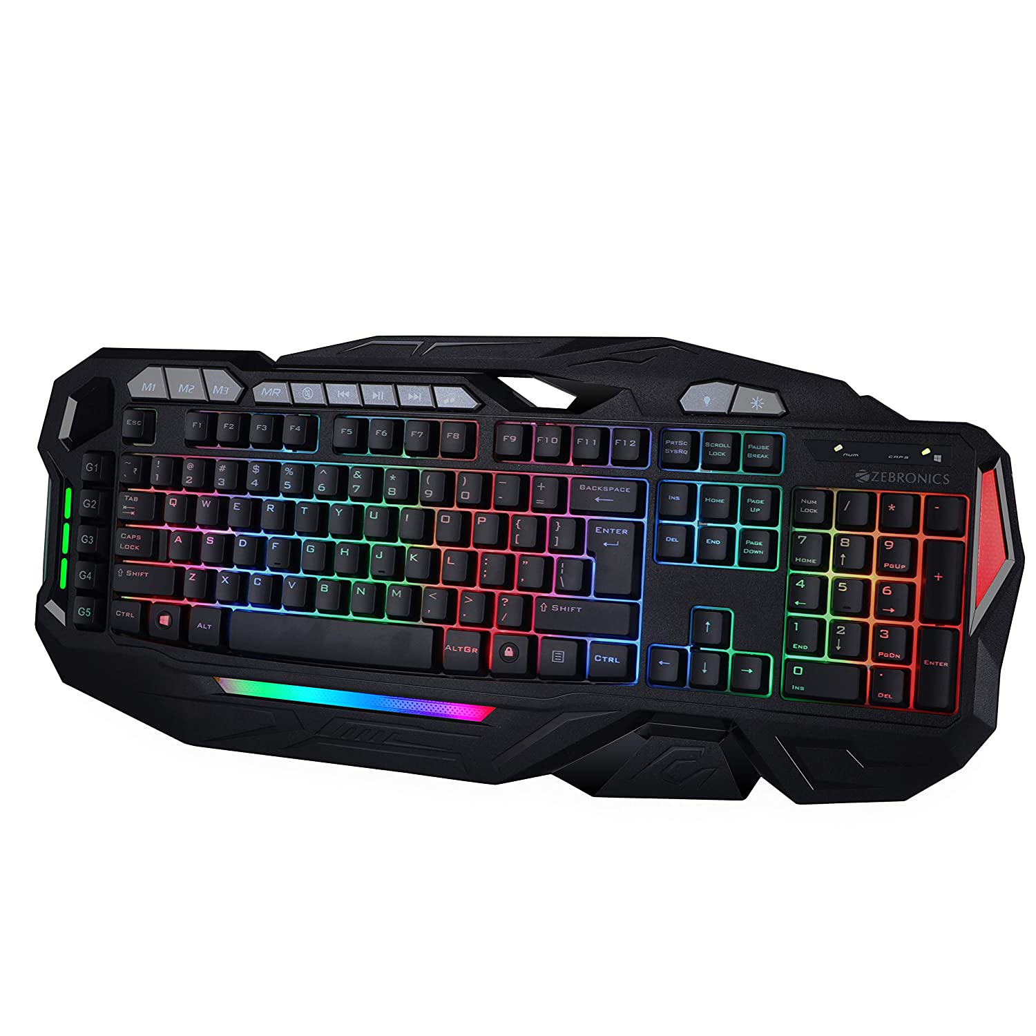1-65.jpg Zebronics Zeb-Magnus USB Gaming Keyboard with LED Lights - Image 1
